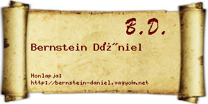 Bernstein Dániel névjegykártya